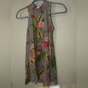 Soft Tropical Floral Kids Dress